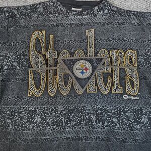 Mendez Men's T Shirt Short‎ Sleeve Size XL NFL Steelers Surf Club VTG AOP NFL